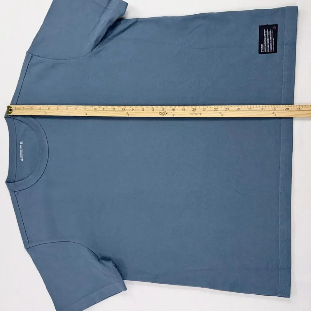 American Giant Everest Ultra Heavyweight Cotton Tee Shirt XL Blue - Picture 9 of 11